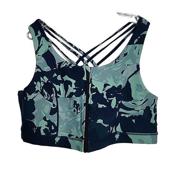 Torrid Happy Camper Low Impact Wireless Zip Front Active Bra, NWT, 4X - Picture 2 of 7